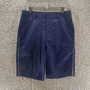 OOBE Shorts Mens 32 Blue Chino Employee‎ Uniform Short Casual Polyester Pockets